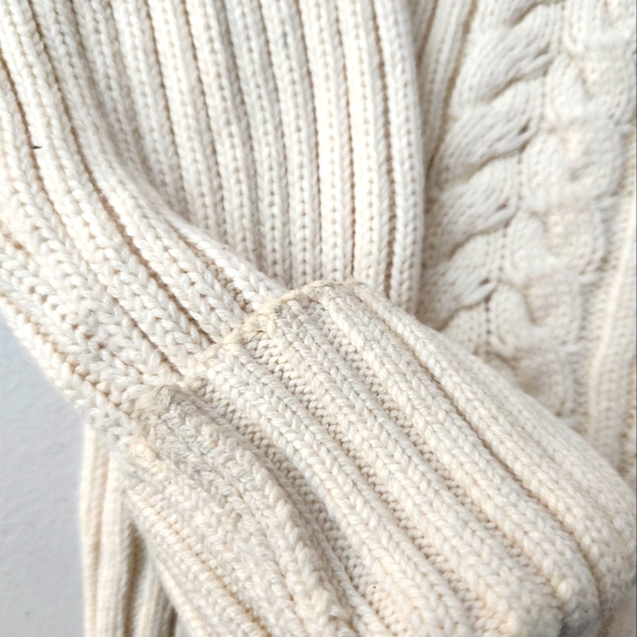 GUC Talbots Thick Cable Sweater w/ Full length zipper. Size S. Read description - Picture 3 of 9
